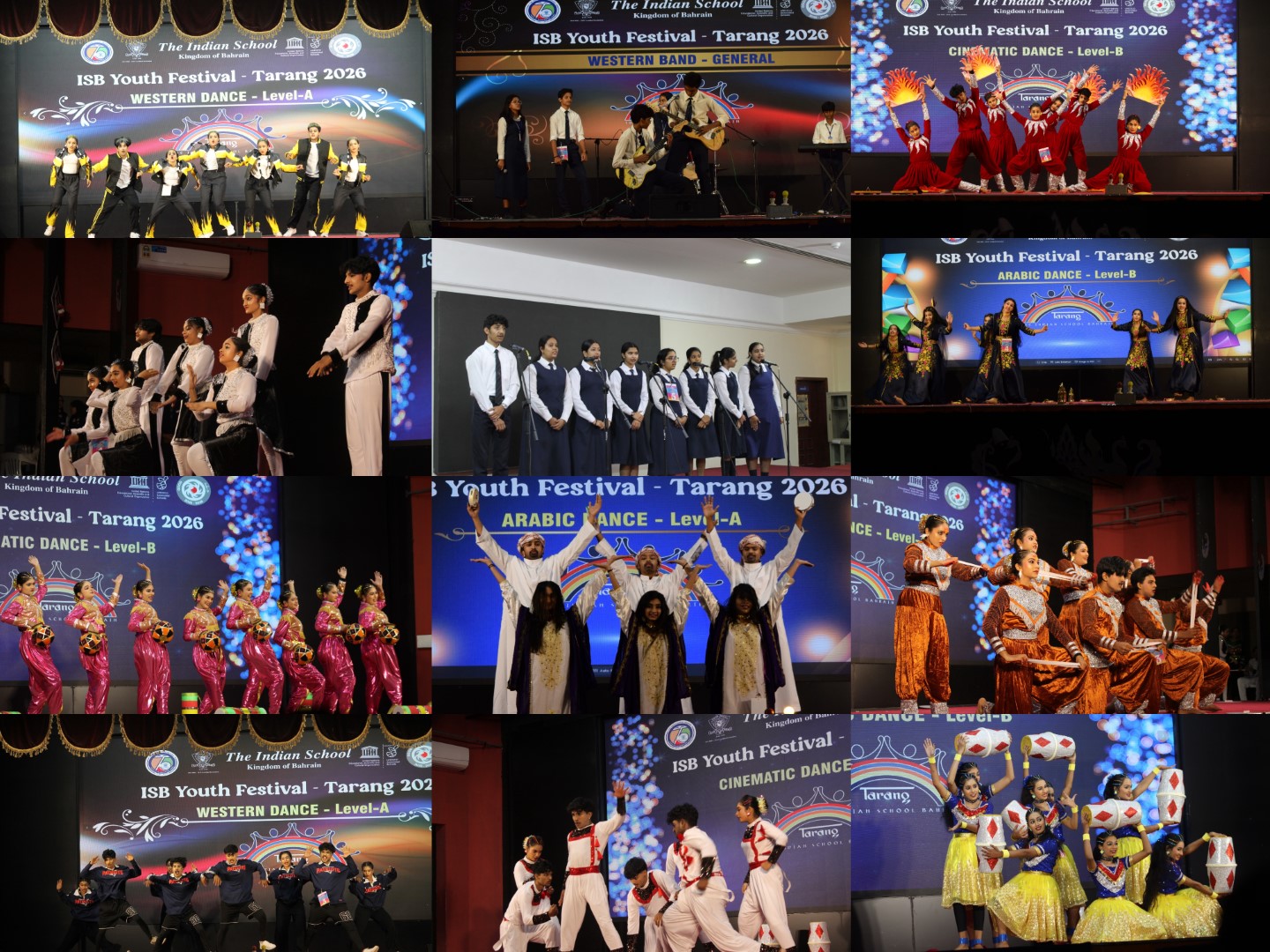 Aryabhata and JC Bose Houses  Lead in ISB Youth Festival Tarang 